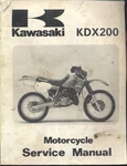 Oem Kawasaki Service Manual 1989 KDX200-E1 99924-1114-01. Fixed Price $29.95.