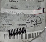 Nos Kawasaki VN1500 VN1600 VN700 VN750 Vulcan Oil Filter Spring 92081-1776. Fixed Price $14.39.