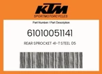 Ktm Genuine Rear Sprocket 41-T Steel 61010051141. Fixed Price $77.71.