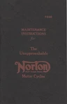 1928 Maintenance Instructions For The Norton Motor Cycles Antique Reproduction. Fixed Price $26.00.