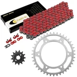 Red Drive Chain And Sprocket Kit For Honda XR250L 1991-1996. Fixed Price $48.00.