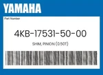 Yamaha Genuine Shim, Pinion (0.50T) 4KB-17531-50-00. Fixed Price $9.29.