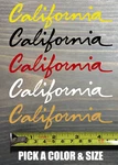 California Sticker Decal License Plate Font Die Cut Vinyl Kit Yellow Red Black. Fixed Price $19.99.