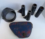 Vtg Used Honda CB77 Superhawk Lot - Headlight Bucket/brackets, Side/fork Covers. Fixed Price $99.95.