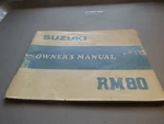 Nos Suzuki RM80 1979 Genuine Owners Manual 99011-20320-03A. Fixed Price $34.99.