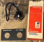 Harley-davidson Nos Generator Oil Lamp Plate 67835-75 Tachometer Socket 71650-75. Fixed Price $29.00.