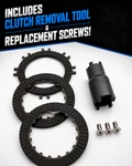 Honda Z50 XR50 Clutch Discs, Removal Socket And Replacement Screws. Fixed Price $38.99.