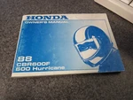 Honda Factory Owners Manual 1988 CBR600F 31MN4610 00X31-MN4-6100. Fixed Price $29.99.
