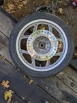Bmw K100 K75 Motorcycle Wheel 2.50 - 18 Bad Tire Includes Rotors 13K. Fixed Price $275.00.