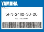 Yamaha Genuine Fuel Tank Comp. 5HN-24110-30-00. Fixed Price $542.72.