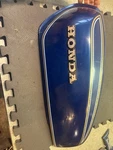 1975-1979 Honda Gold Wing GL1000 Right Side False Fuel Tank Cover W/emblem Blue. Fixed Price $45.00.
