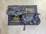 Oem Harley Saddlebags Right Left Fat Boy Softail With Mounts 712202 712201 Flst. Fixed Price $300.00.