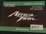 Oem Honda 2018 / CRF1000A2 D2 African Twin Motorcycle Owners Manual. Fixed Price $50.00.