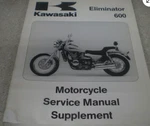 1995 1996 Kawasaki Eliminator 600 Service Manual Supplement 99924-1185-52 Oem. Fixed Price $19.99.