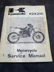 1989 KDX200 Genuine Oem Kawasaki Owners Service Manual/ Part# 99924-1114-01. Fixed Price $19.99.