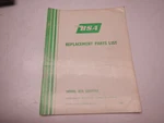 1969 Bsa Replacement Parts List Model B25 Starfire 00-5197. Fixed Price $75.99.