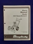 Original Simplicity Model 555 Snowthrower Parts Manual TP-1085 Complete Good Con. Fixed Price $9.99.