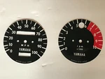 1971 Yamaha RT1 360 Tachometer And Speedometer Face Plates. Fixed Price $85.00.