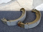 Rear Brake Shoes Harley Big Twin & Panhead 1937-57 Repl # 41805-38. Fixed Price $59.95.