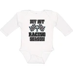 Inktastic My 1ST Racing Season Checkered Flags Long Sleeve Creeper Car Road Boy. Fixed Price $22.99.