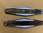 Harley Davidson Fuel Tank Emblem Set 1966-1972 Nos Number 61771-66TA. Fixed Price $149.95.