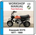 Kawasaki KV75 1976 1977 1978 1979 1980 Service Repair Shop Manual On Cd. Fixed Price $21.99.