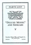1923-27 Henderson Four Cylinder Motorcycle Parts List "deluxe" Reproduction. Fixed Price $26.00.