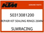 Ktm Oem Part 50313081200 Repair Kit Sealing Rings 26MM. Fixed Price $20.45.