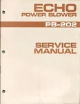 Echo PB-202 Power Blower Service Manual. Fixed Price $12.00.
