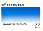 1977 Honda Factory Owner's Manual 62 Pages Oem Part# 3111606. Fixed Price $61.95.