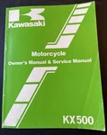 Kawasaki 1986 Owners And Service Manual KX500-C1 99920-1365-01 EM190. Fixed Price $39.00.