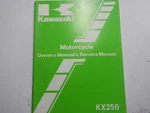 1982 Kawasaki Owner Repair Service Manual 99920-1163-01 KX250-B1. Fixed Price $79.99.