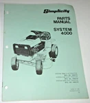 Simplicity System 4000 (4008 4108 4208) Tractor Parts Catalog Manual 1/76 Oem!. Fixed Price $19.99.