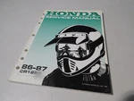 Honda Factory Service Manual 86-87 61KS601. Fixed Price $59.94.