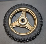 Yamaha PW50 Front Wheel Rim Hub Gold. Fixed Price $50.00.