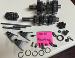 Kawasaki 1984 Oem Transmission Gears Shift Forks & Rods Drum 1985. Fixed Price $129.50.