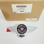 Oem Harley 61265-10 Fatboy Left Side Metal Red Star Wing Tank Badge Emblem. Fixed Price $75.95.