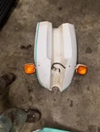 84,85,86 Honda Spree Nq 50 Leg Guard Shield, Oem, 64301-GK8-670ZB. Fixed Price $50.00.