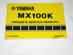 Genuine Yamaha 1983 MX100K Oem Owners Manual 3T0-28199-13 *used*. Fixed Price $16.99.