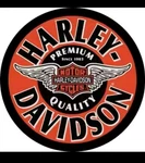 12-IN Harley Davidson Winged Bar & Shield Flat Aluminum Sign Black And Orange. Fixed Price $23.79.