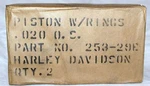 Original Harley Davidson 45" Flathhead +.020 Piston & Ring Set 253-29E Nos (119). Fixed Price $89.99.