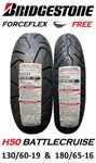Bridgestone Battlecruise 130/60-19 Front 180/65-16 Rear Tire Harley Street Glide. Fixed Price $388.97.