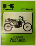 Kawasaki 99963-0039-01 KDX420-B1 Owner's & Service Manual. Fixed Price $17.60.