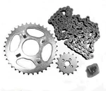 Honda XL80S, 1980-1985, Chain & 15/37 Sprocket Set. Fixed Price $32.99.
