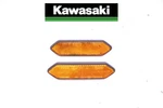 #219 Front Fork Reflector Set Kawasaki KLR650 KL650 2022-2026. Fixed Price $24.99.