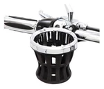 Ciro Chrome Rubber Drink Holders 7/8-1 In. Black Bar Mount 50413. Fixed Price $77.99.