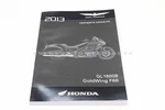 Owners Manual 2013 GL1800B/BD F6BD Goldwing Honda Operators Book #F00. Fixed Price $48.95.