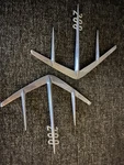 Pair Casa Lambretta - Polished Side Panel Badges Flashes Original. Fixed Price $109.00.