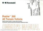 2007 2008 2009 Kawasaki KVF360B Prairie Atv Owners Manual : 99987-1523. Fixed Price $27.32.