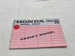 Honda Owner's Manual Trail 90 Owners Oem Pub 1965. Fixed Price $49.99.
